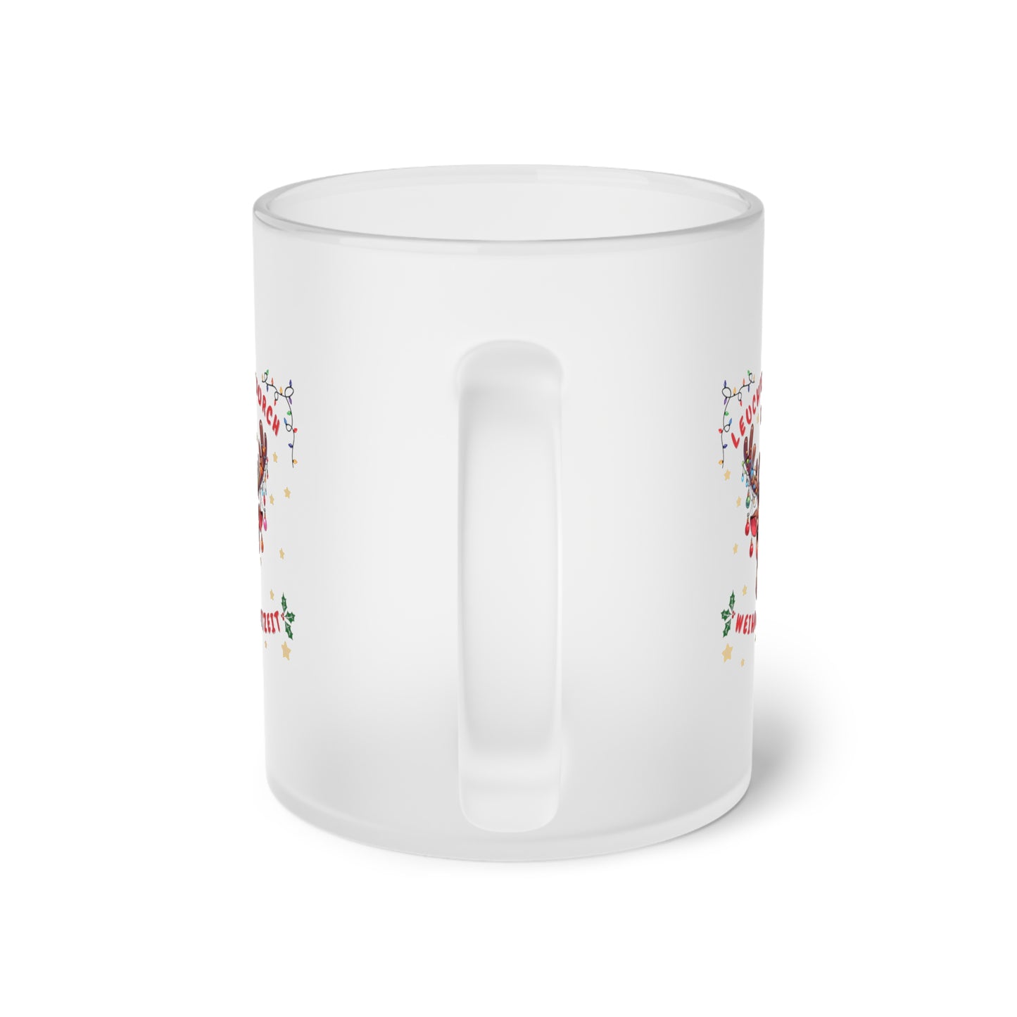 Leuchtend durch die Weihnachtszeit - Milchglas Tasse