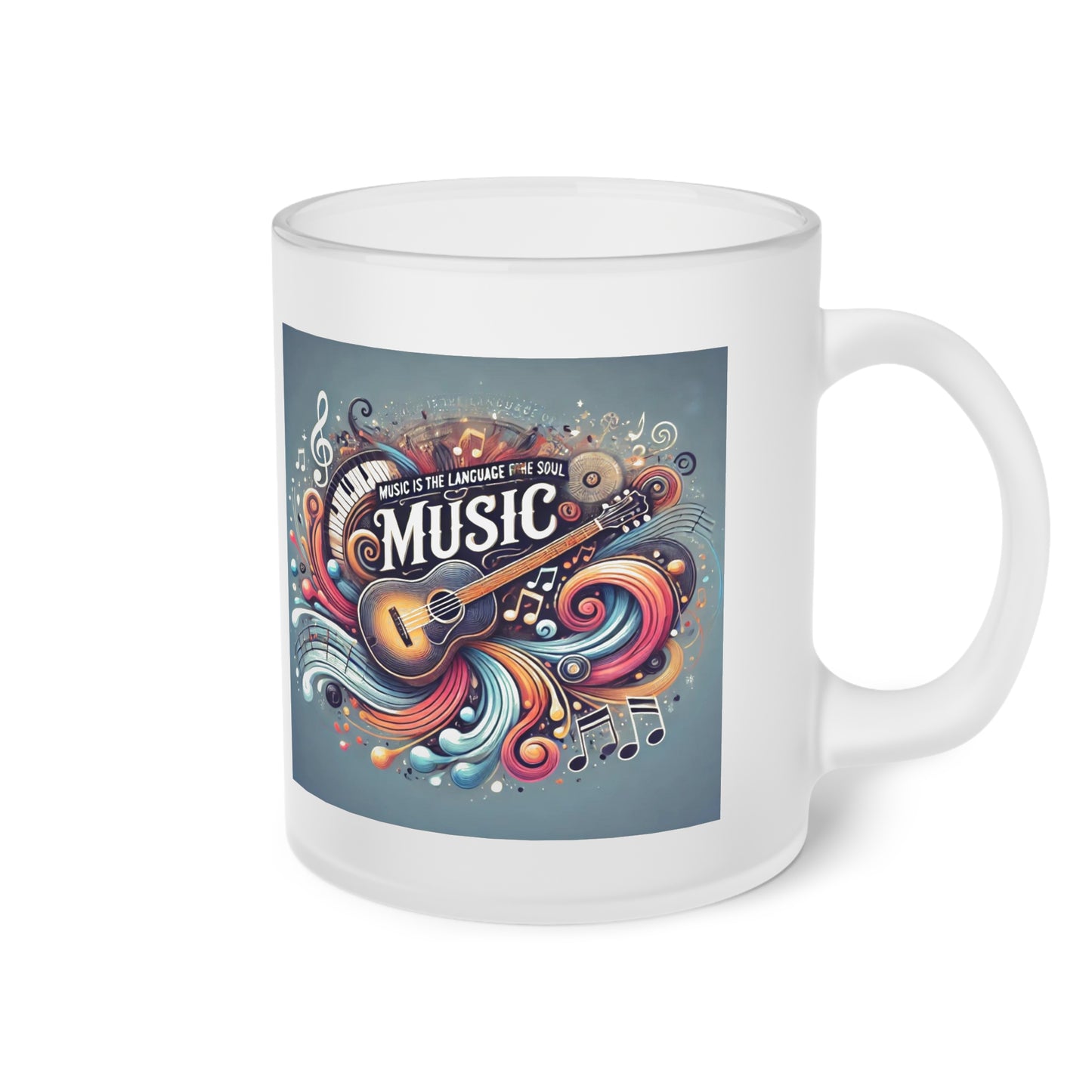 Music the language of (2) - Milchglas Tasse