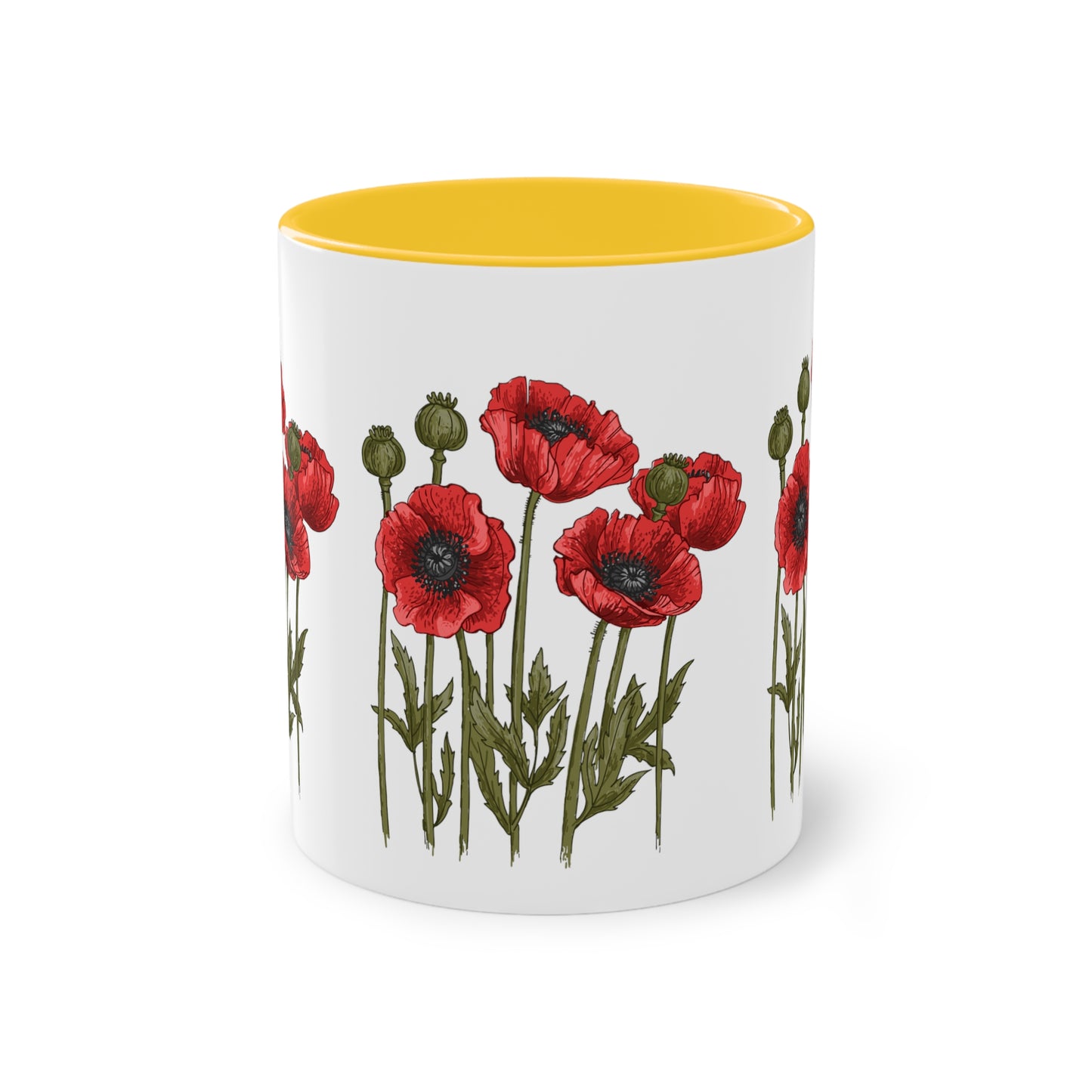 Mohnblumen - Zwei-Ton-Kaffeetasse