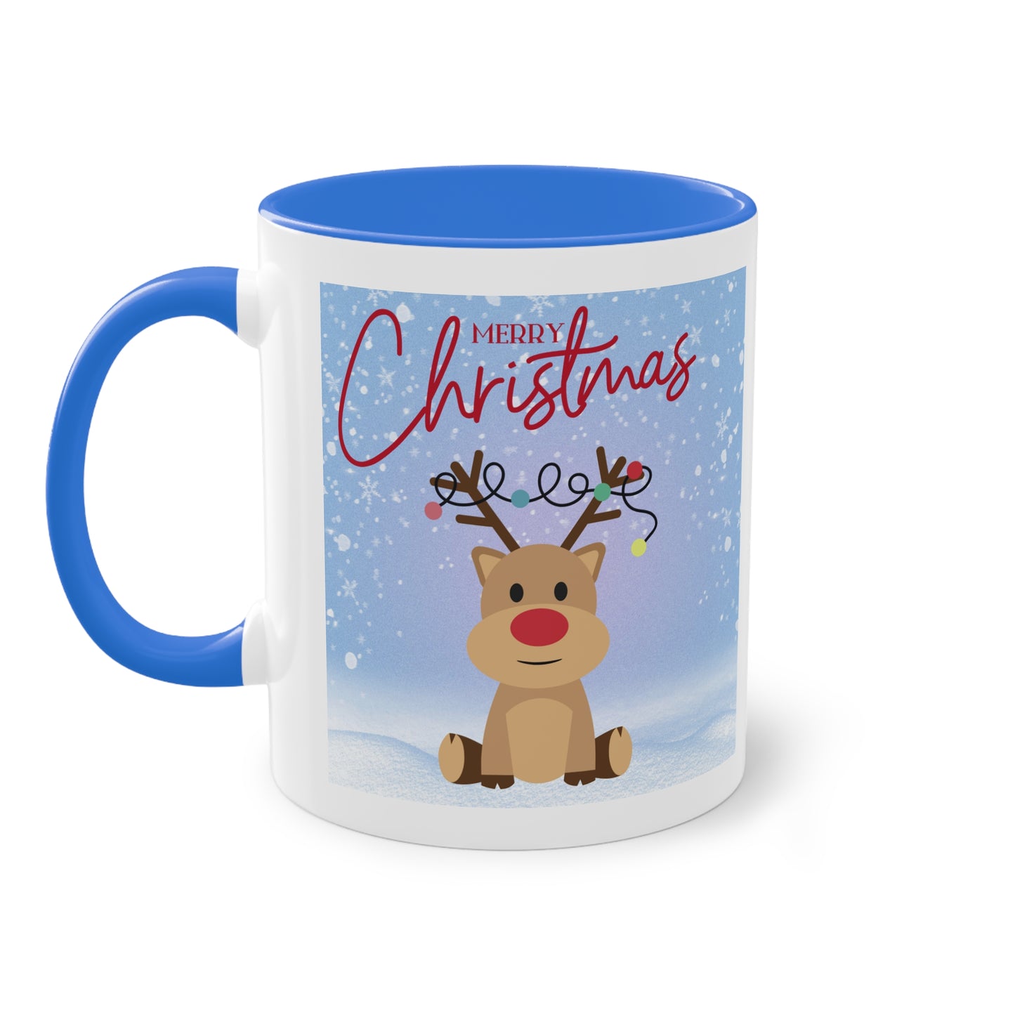 Rentier Merry Christmas - Zwei-Ton-Kaffeetasse