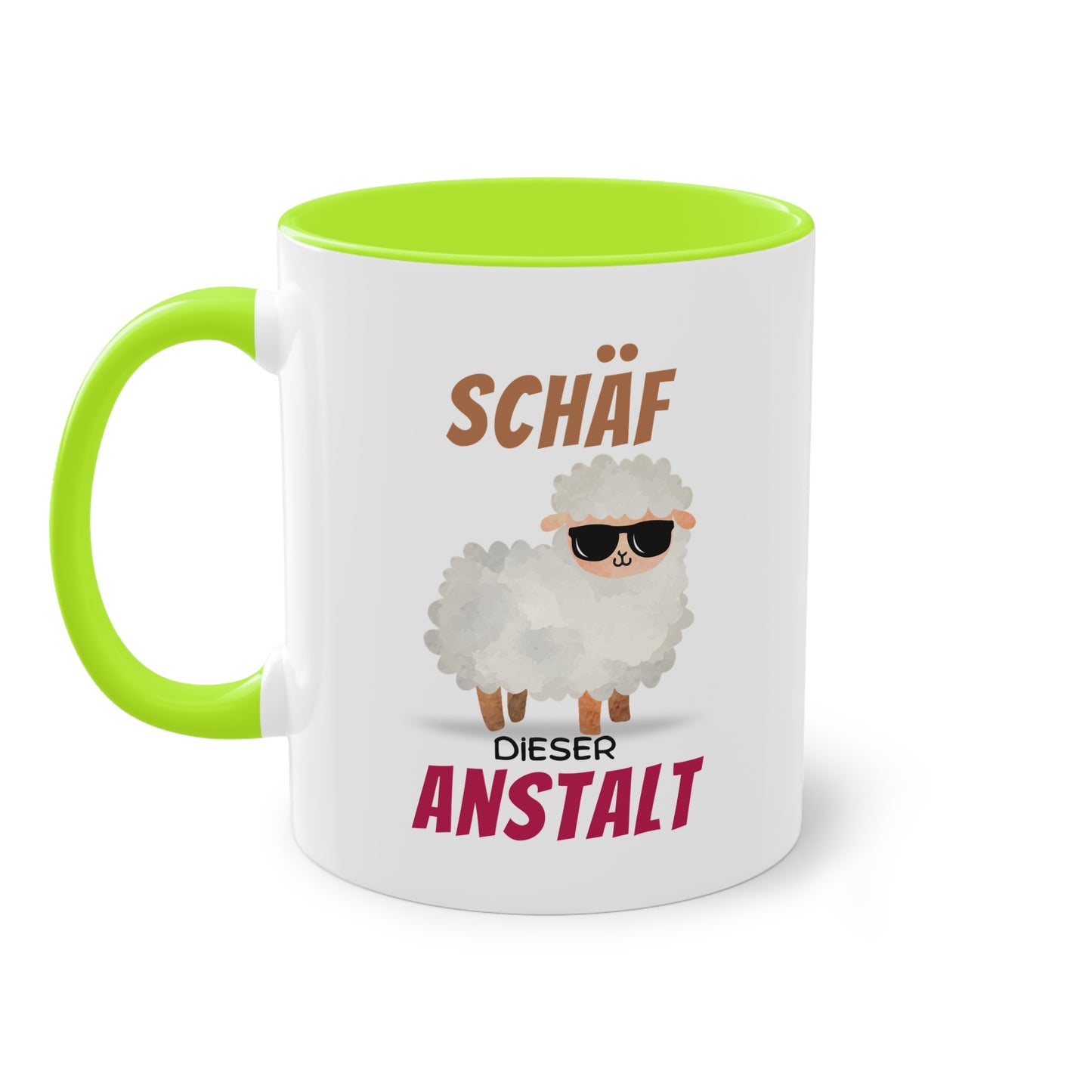 Schäf dieser Anstalt - Zwei-Ton-Tasse