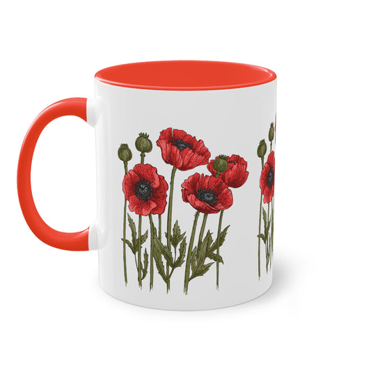 Mohnblumen - Zwei-Ton-Kaffeetasse