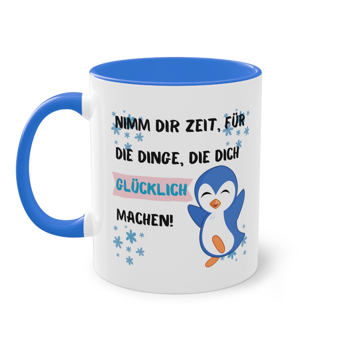 Nimm Dir Zeit für die Dinge, die dich glücklich machen - Zwei-Ton-Kaffeetasse