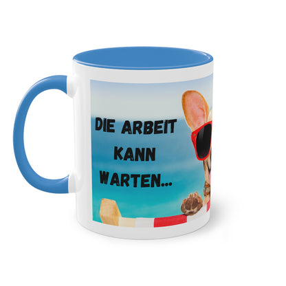 Die Arbeit kann warten... - Zwei-Ton-Kaffeetasse