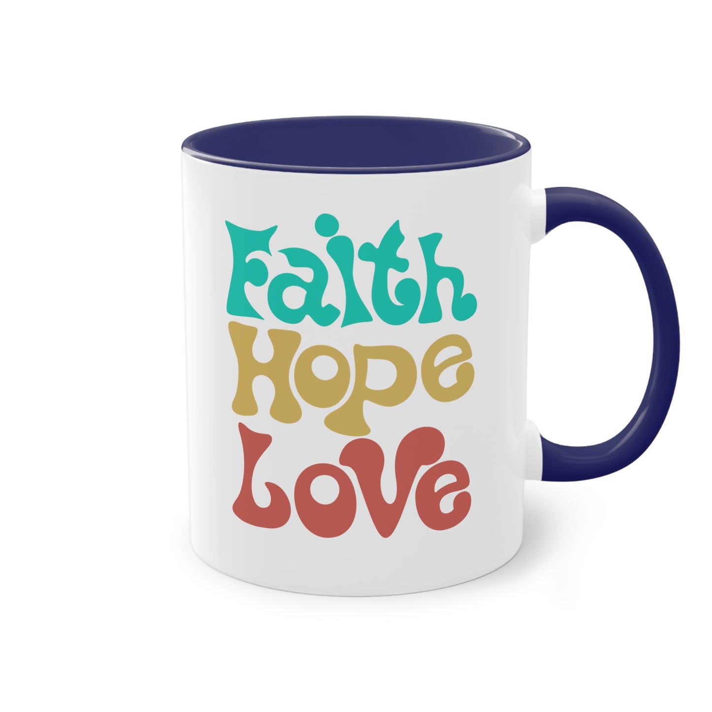 Faith, Hope, Love - Zwei-Ton-Kaffeetasse