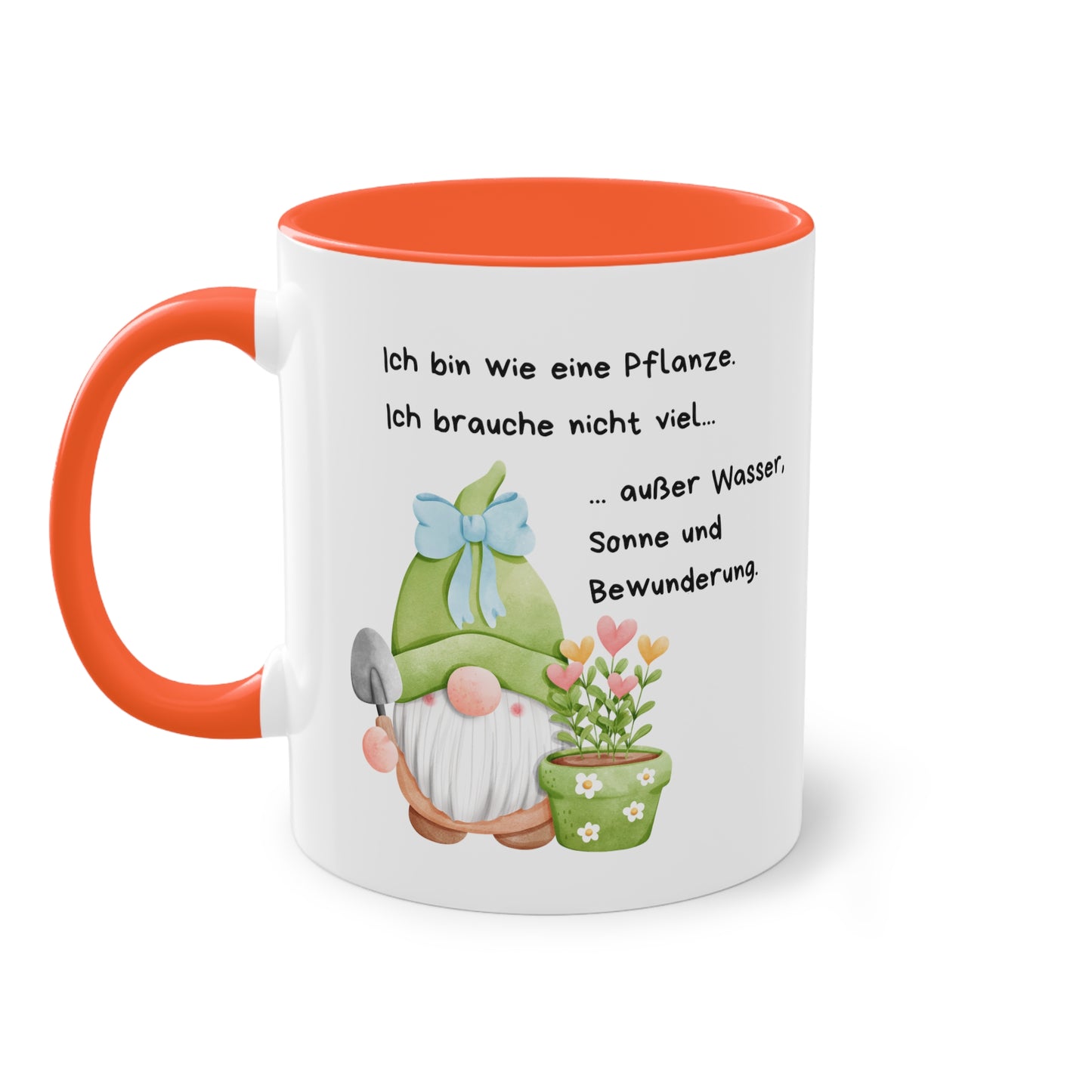 Ich bin wie eine Pflanze.  - Zwei-Ton-Kaffeetasse