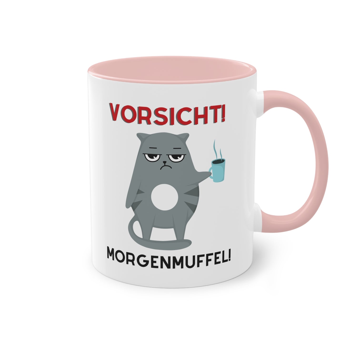 Vorsicht Morgenmuffel - Zwei-Ton-Kaffeetasse