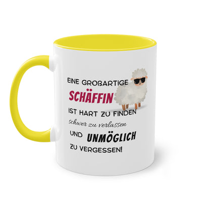 Eine großartige Schäffin ist hart zu finden, schwer zu verlassen und unmöglich zu vergessen - Zwei-Ton-Tasse