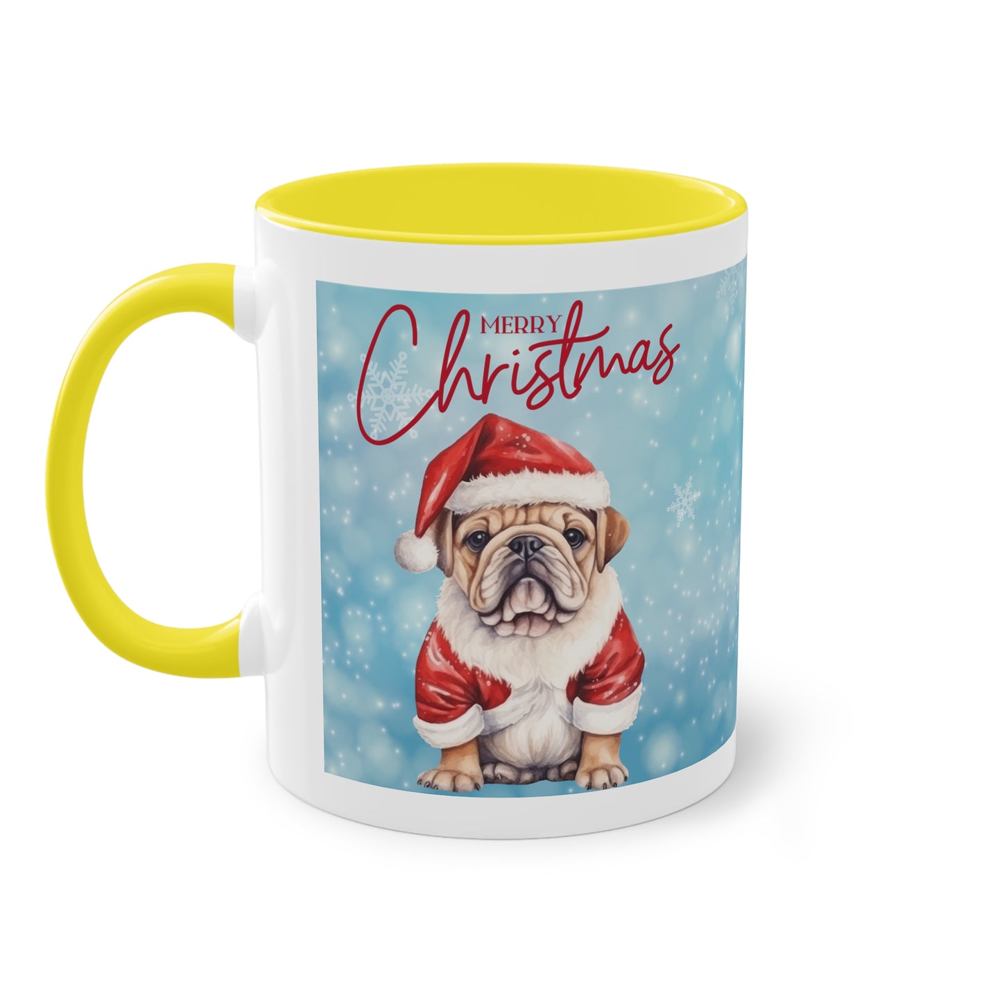 Hund Merry Christmas (4) - Zwei-Ton-Kaffeetasse