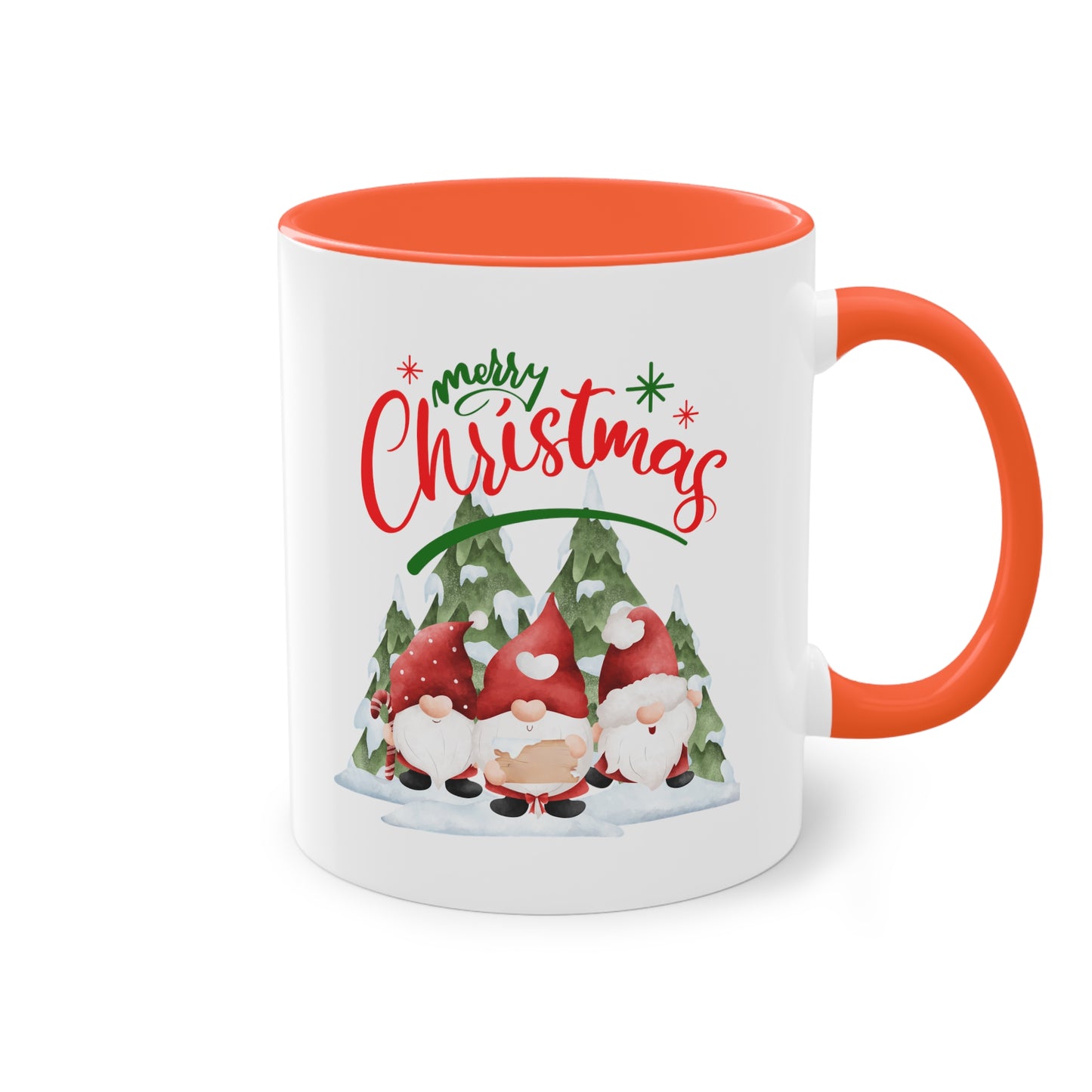 Wichtel Merry Christmas - Zwei-Ton-Kaffeetasse