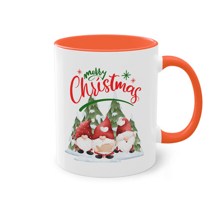 Wichtel Merry Christmas - Zwei-Ton-Kaffeetasse