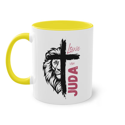 Löwe von Juda - Zwei-Ton-Kaffeetasse