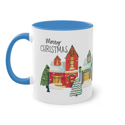Merry Christmas Landschaft - Zwei-Ton-Tasse