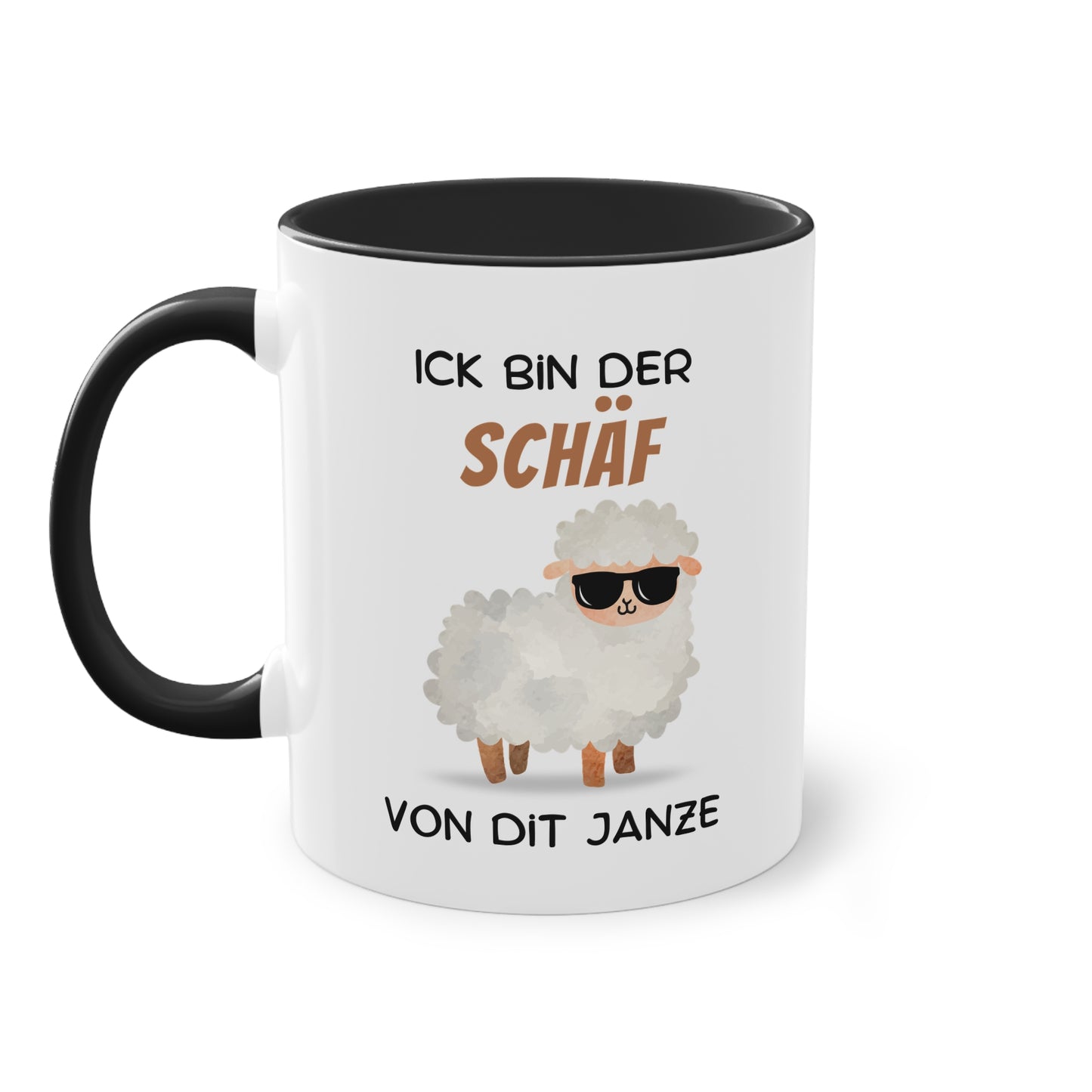 Ick bin der Schäf von dit Janze - Zwei-Ton-Tasse