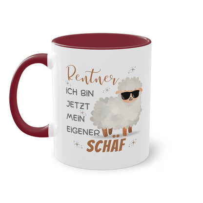 Rentner ich bin jetzt mein eigener Schäf - Zwei-Ton-Tasse
