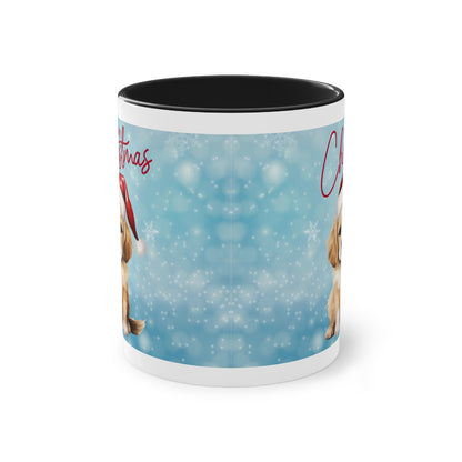 Hund Merry Christmas (5) - Zwei-Ton-Kaffeetasse