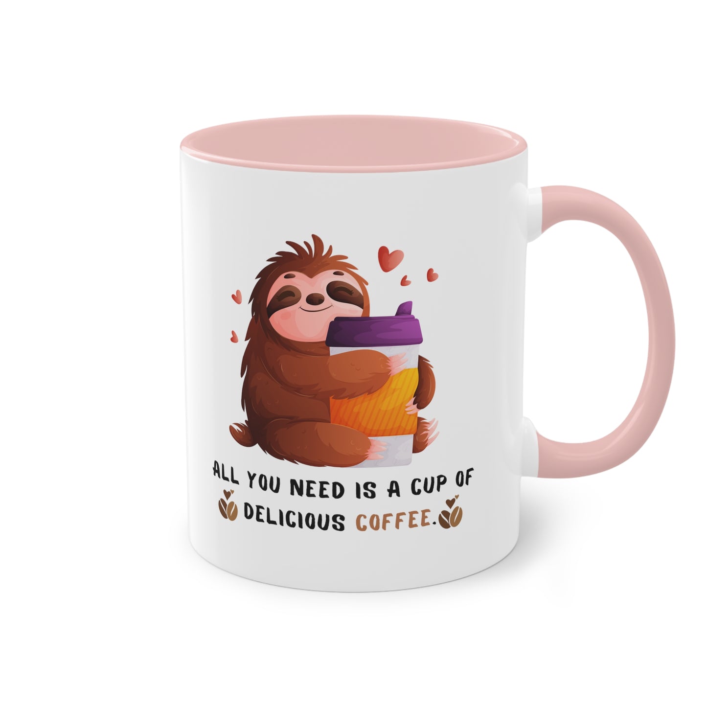 All you need is a cup of delicious coffee - Zwei-Ton-Kaffeetasse