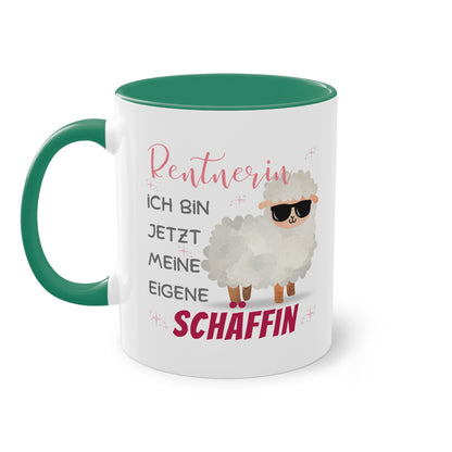Rentnerin ich bin jetzt meine eigene Schäffin - Zwei-Ton-Tasse