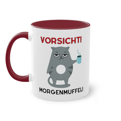 Vorsicht Morgenmuffel - Zwei-Ton-Kaffeetasse