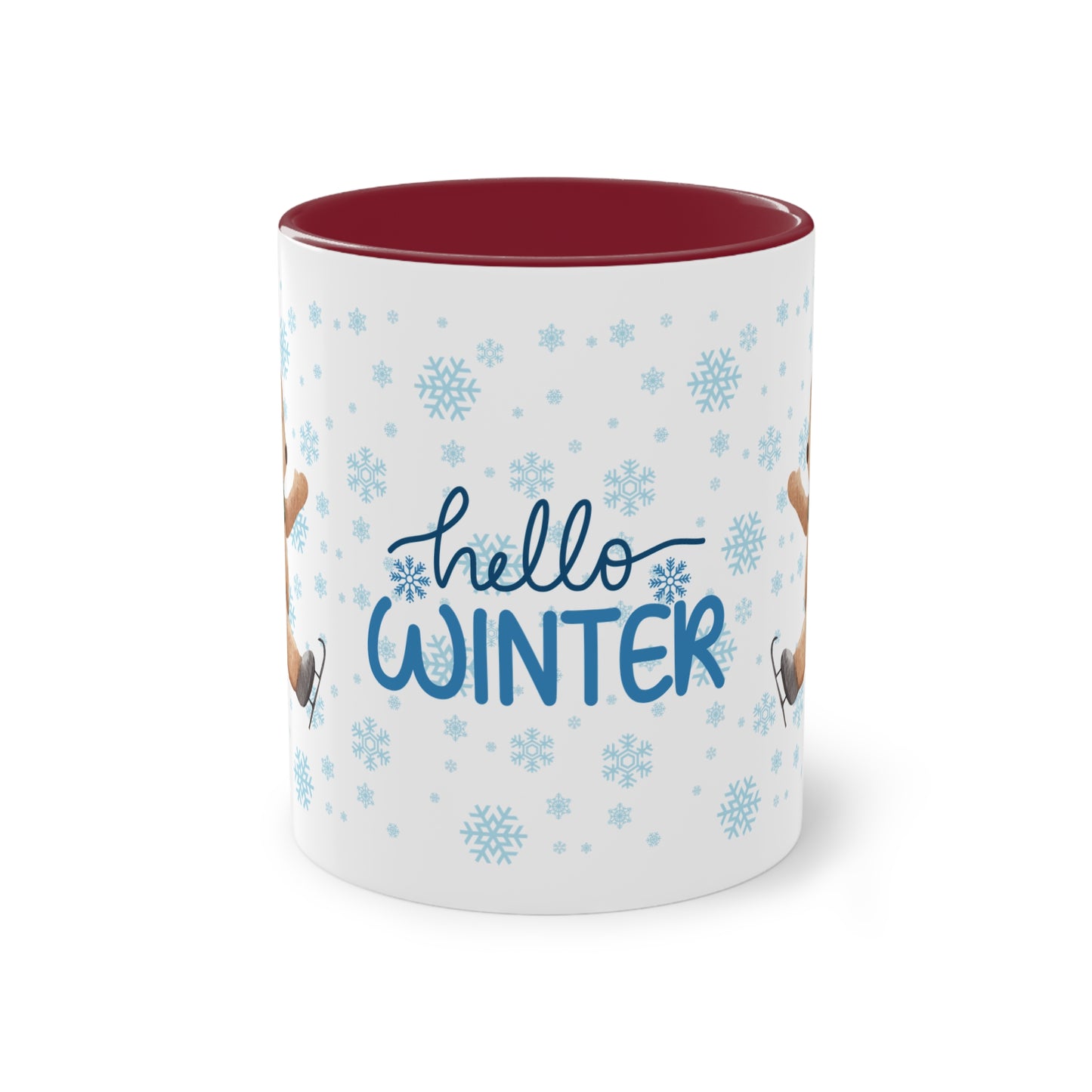 Hello Winter - Zwei-Ton-Kaffeetasse