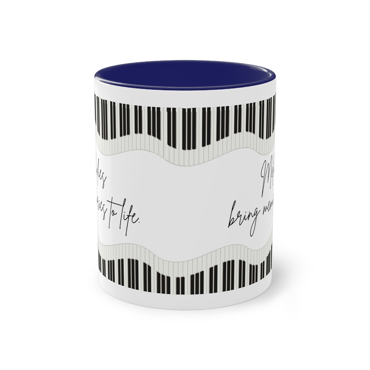 Melodies bring memories to life - Zwei-Ton-Kaffeetasse