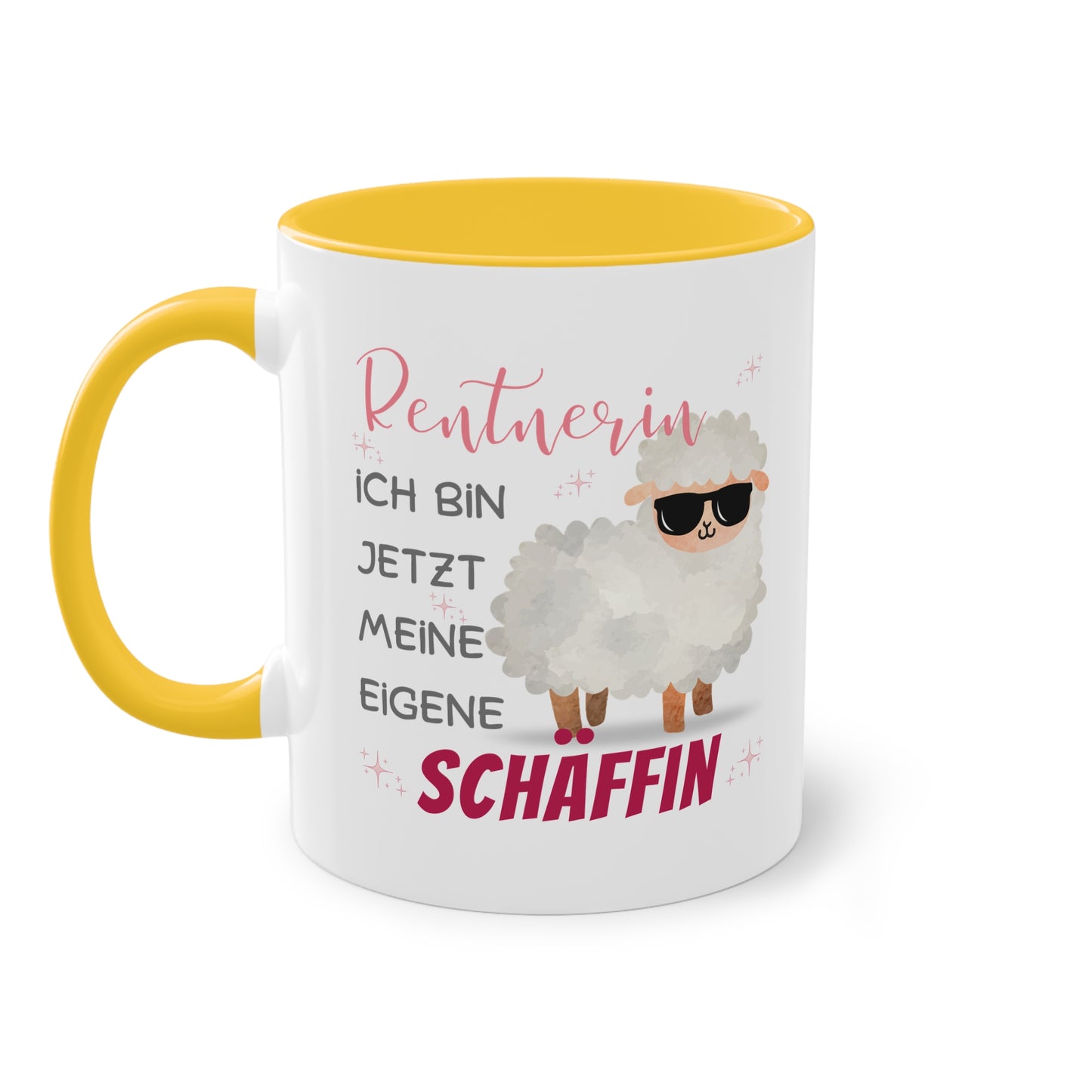 Rentnerin ich bin jetzt meine eigene Schäffin - Zwei-Ton-Tasse