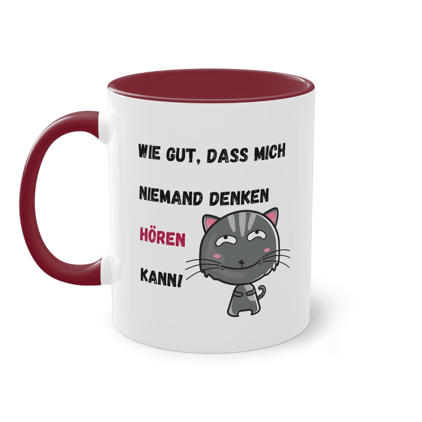 Wie gut, dass mich niemand denken hören kann - Zwei-Ton-Kaffeetasse