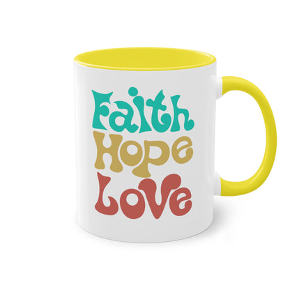 Faith, Hope, Love - Zwei-Ton-Kaffeetasse