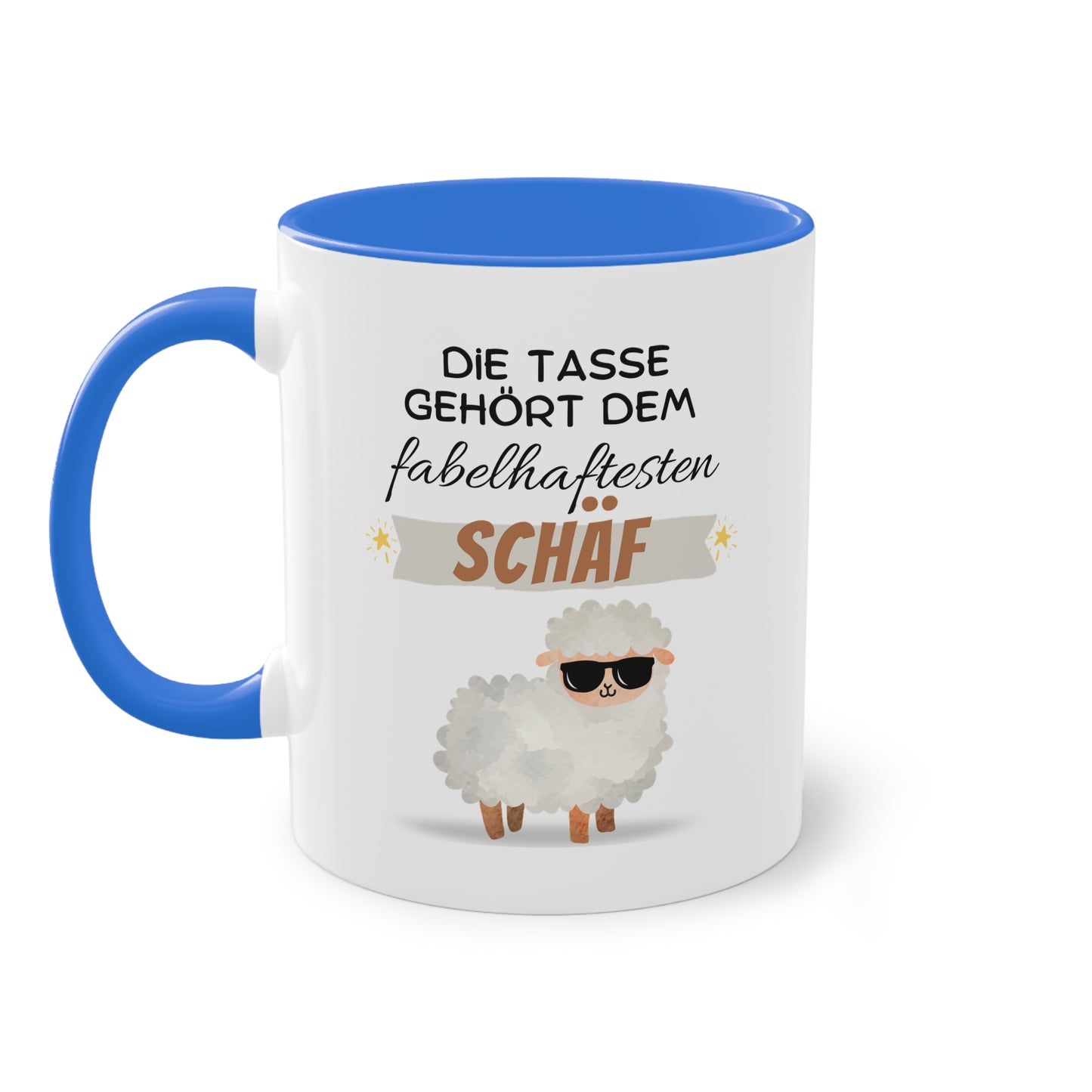 Die Tasse gehört dem fabelhaftesten Schäf - Zwei-Ton-Tasse