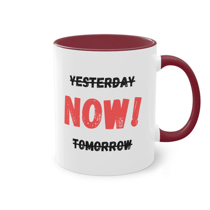 Yesterday, now, tomorrow - Zwei-Ton-Kaffeetasse