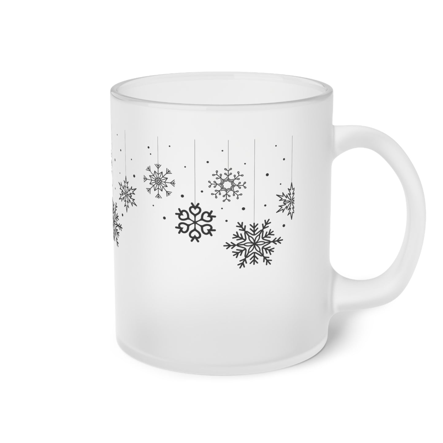 Schneeflocken - Milchglas Tasse