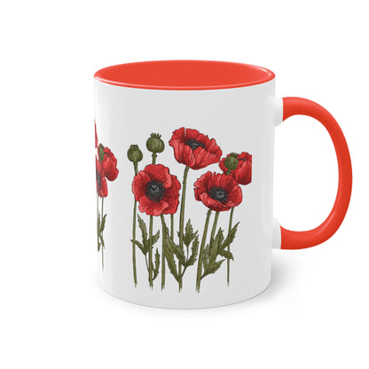 Mohnblumen - Zwei-Ton-Kaffeetasse