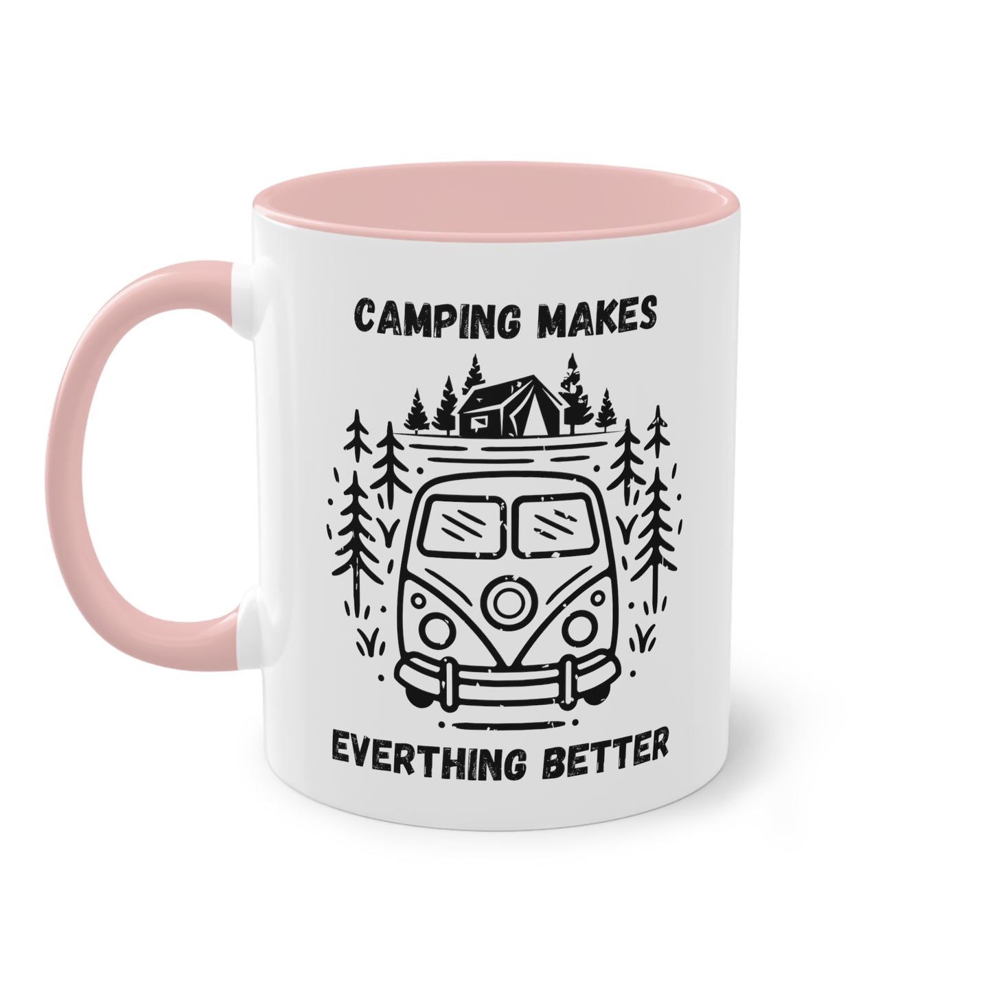 Camping makes everything better - Zwei-Ton-Kaffeetasse