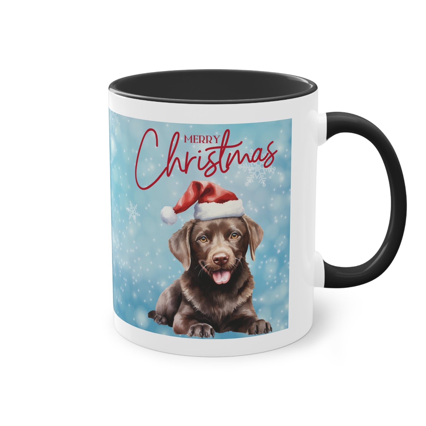 Hund Merry Christmas (2) - Zwei-Ton-Kaffeetasse