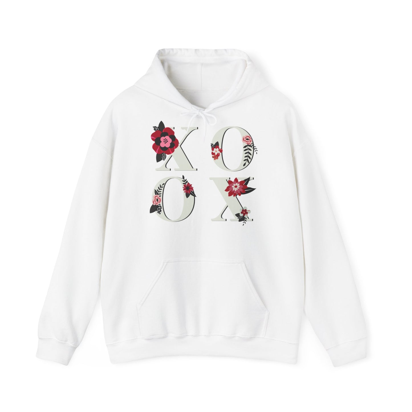 Unisex Hoodie - XOXO (with flowers)