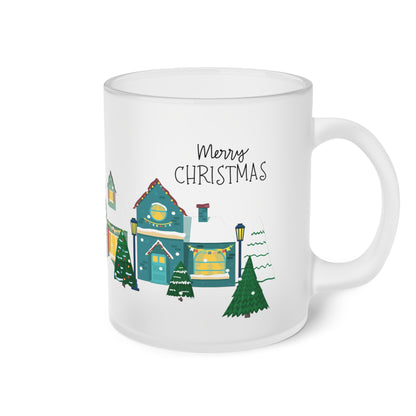 Merry Christmas Landschaft - Milchglas Tasse