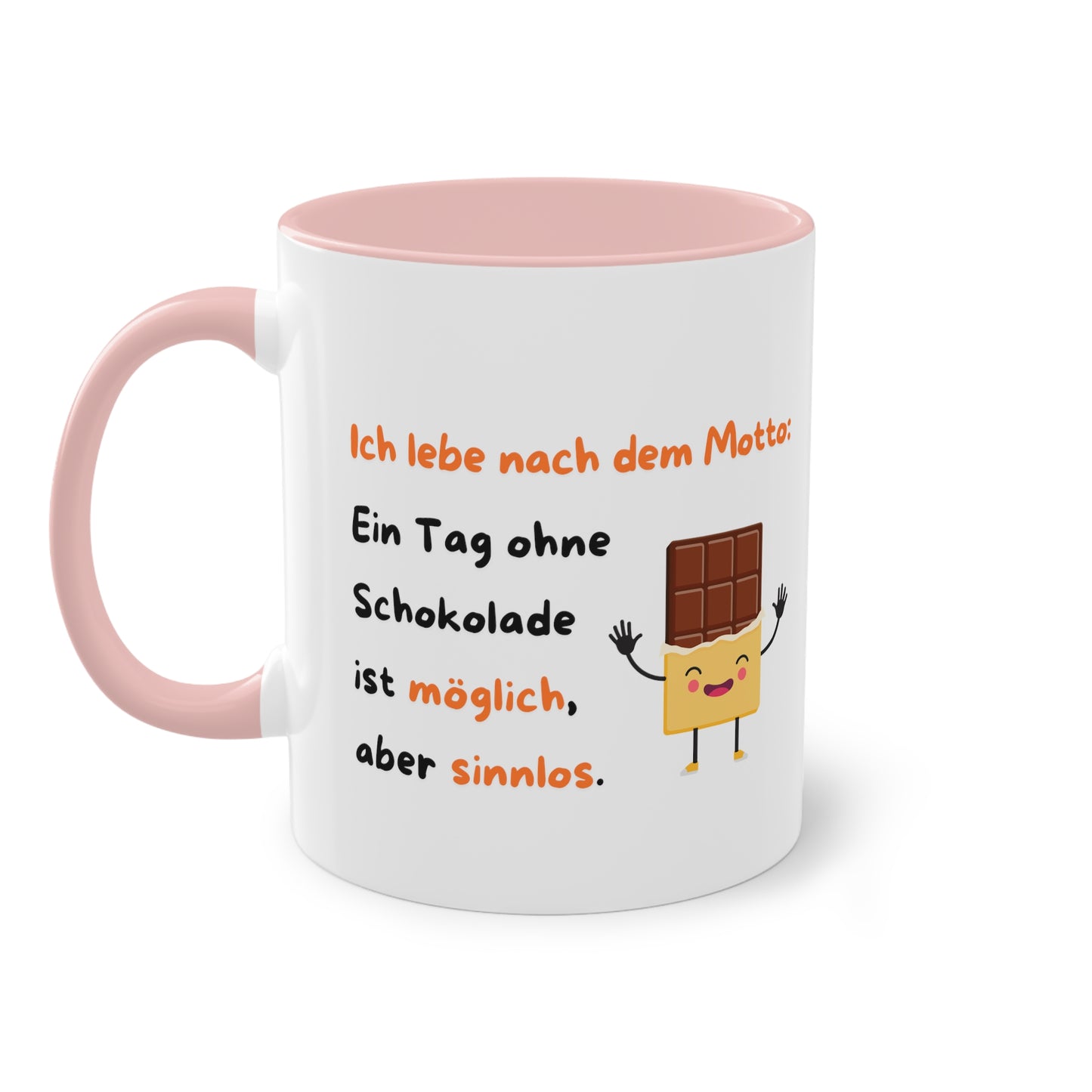 Ich lebe nach dem Motto  - Zwei-Ton-Kaffeetasse