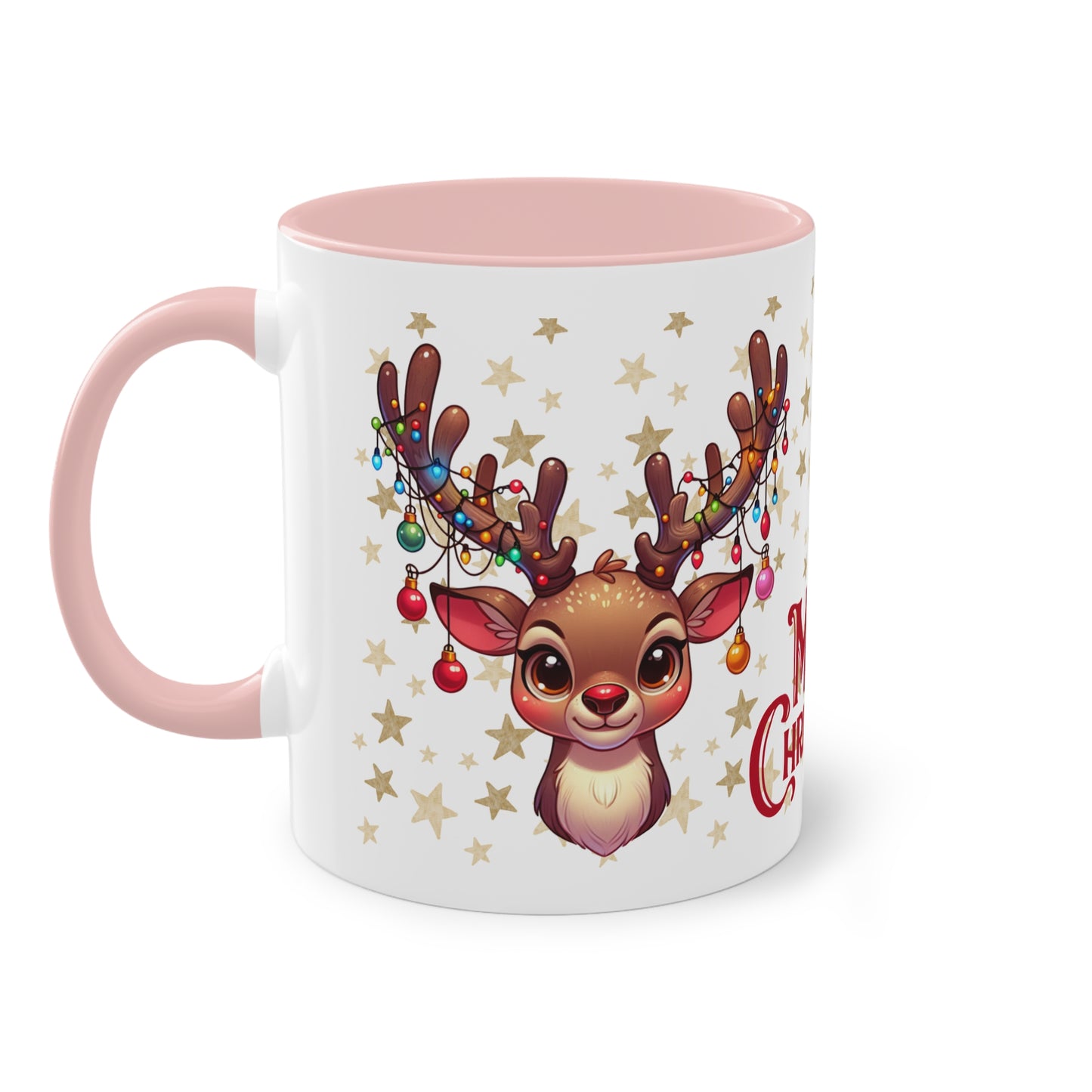 Merry Christmas Rentier - Zwei-Ton-Kaffeetasse