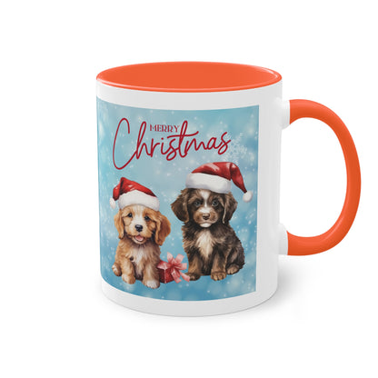 Hund Merry Christmas (3) - Zwei-Ton-Kaffeetasse