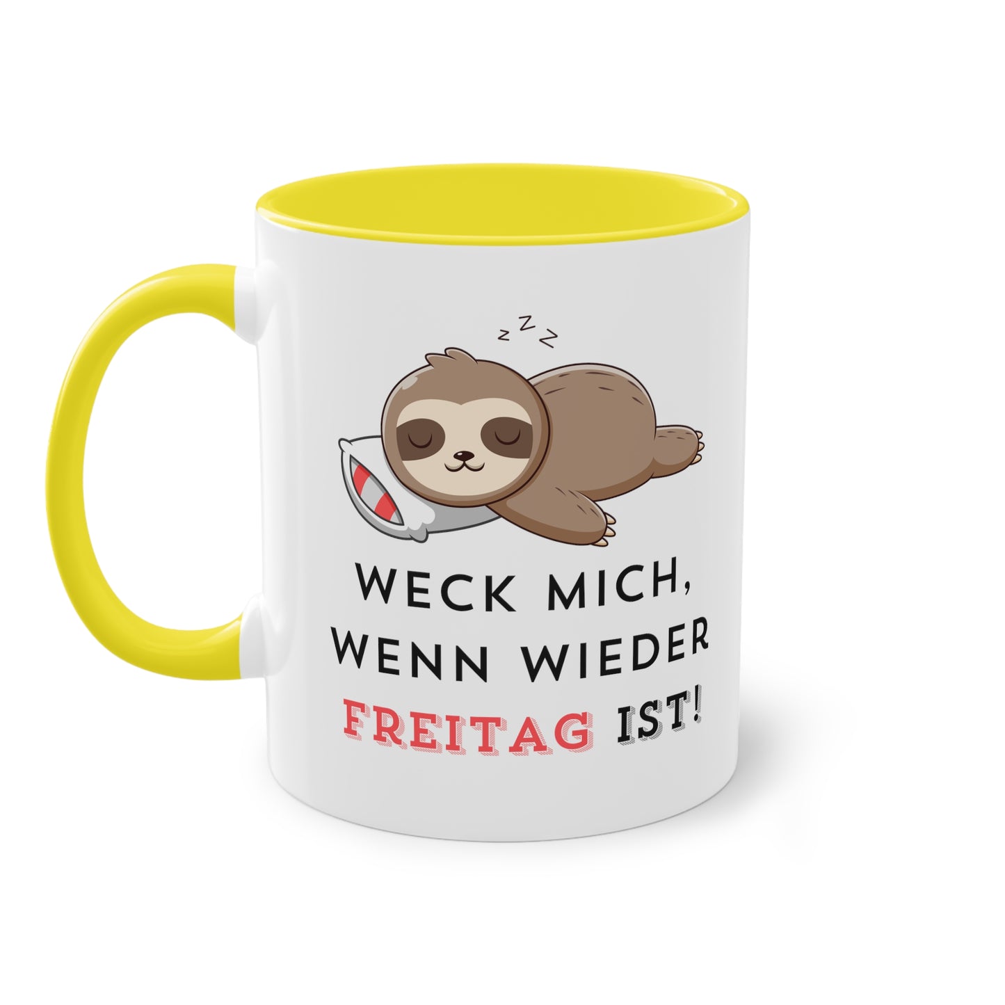 Weck mich, wenn wieder Freitag ist - Zwei-Ton-Kaffeetasse