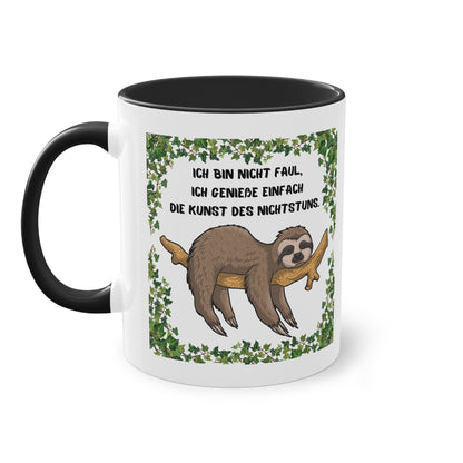 Ich bin nicht faul. Ich genieße einfach die Kund des Nichts-Tuns - Zwei-Ton-Tasse