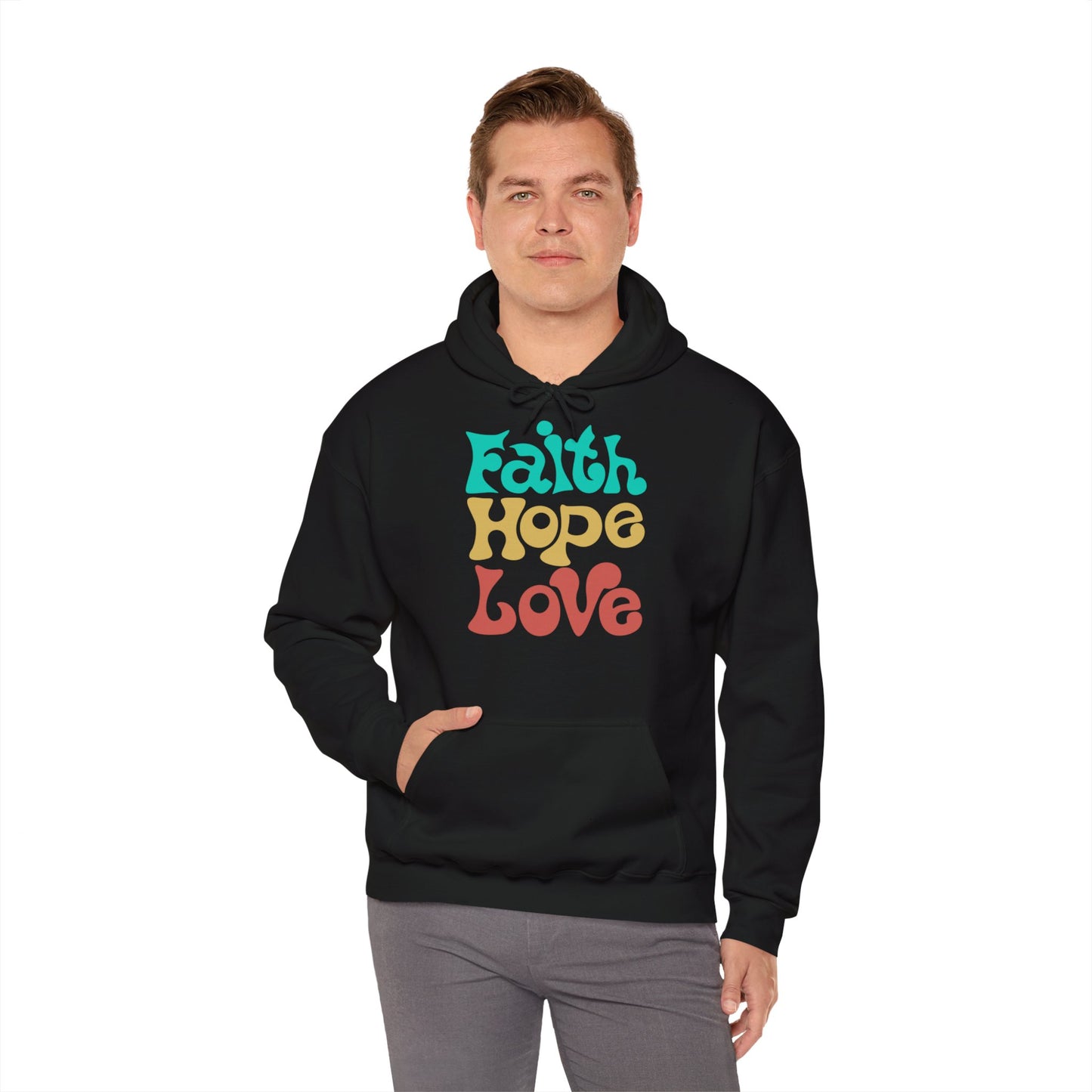 Unisex Hoodie - Faith, Hope, Love