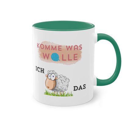 Komme was Wolle ich schaffe das - Zwei-Ton-Kaffeetasse