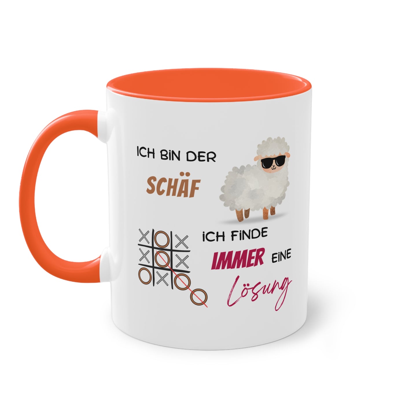 Ich bin der Schäf. Ich finde immer eine Lösung - Zwei-Ton-Tasse