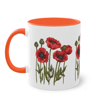 Mohnblumen - Zwei-Ton-Kaffeetasse