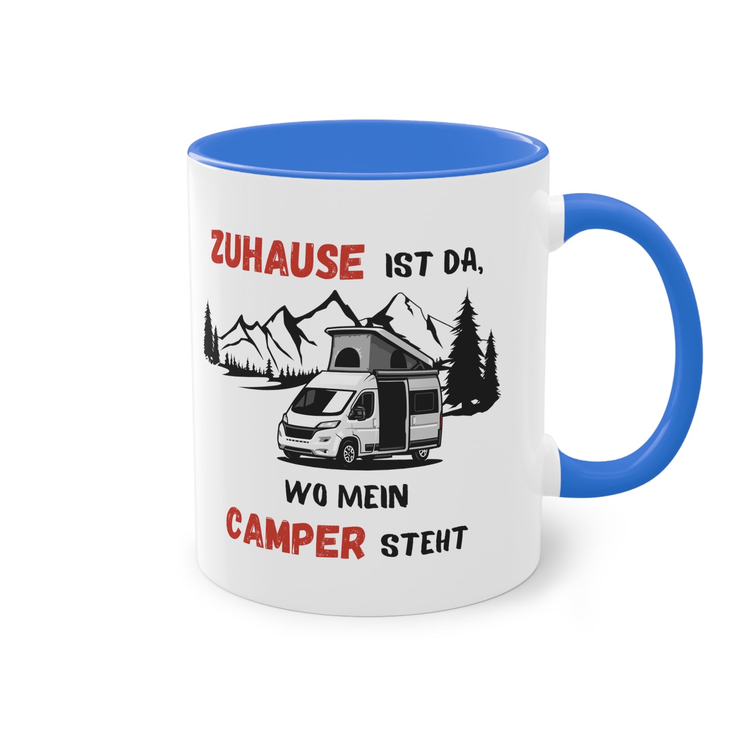 Zuhause ist da, wo mein Camper steht - Zwei-Ton-Kaffeetasse