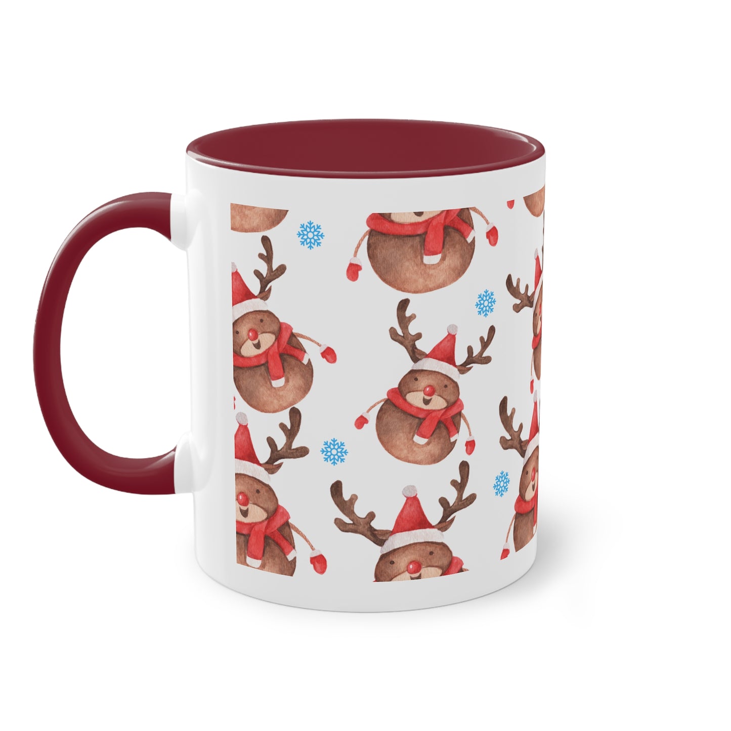 weihnachtliche Rentiere - Zwei-Ton-Kaffeetasse