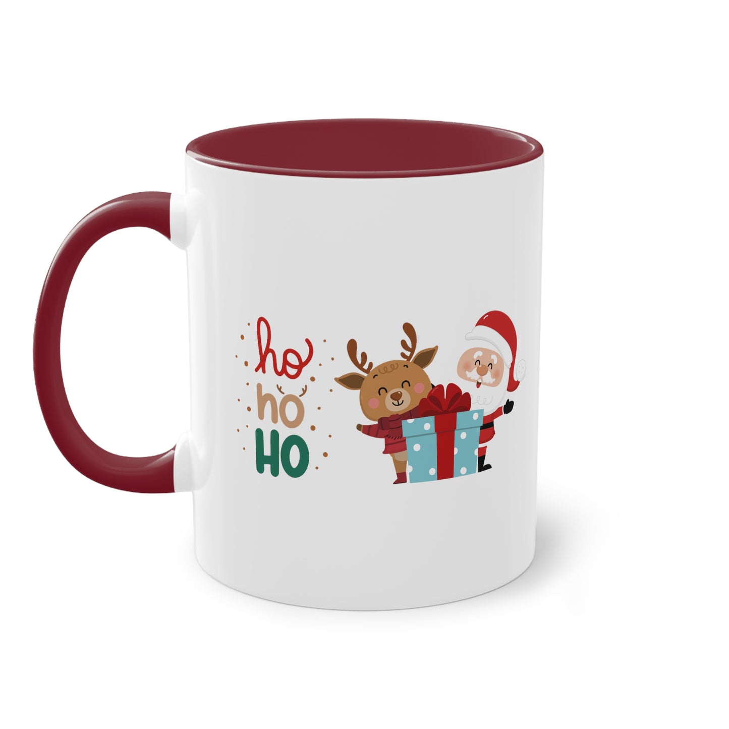 Ho ho ho Rentier und Santa  (2) - Zwei-Ton-Kaffeetasse