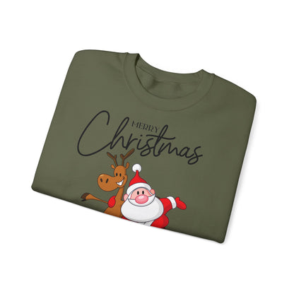 Merry Christmas Rentier und Santa  - Unisex Sweatshirt