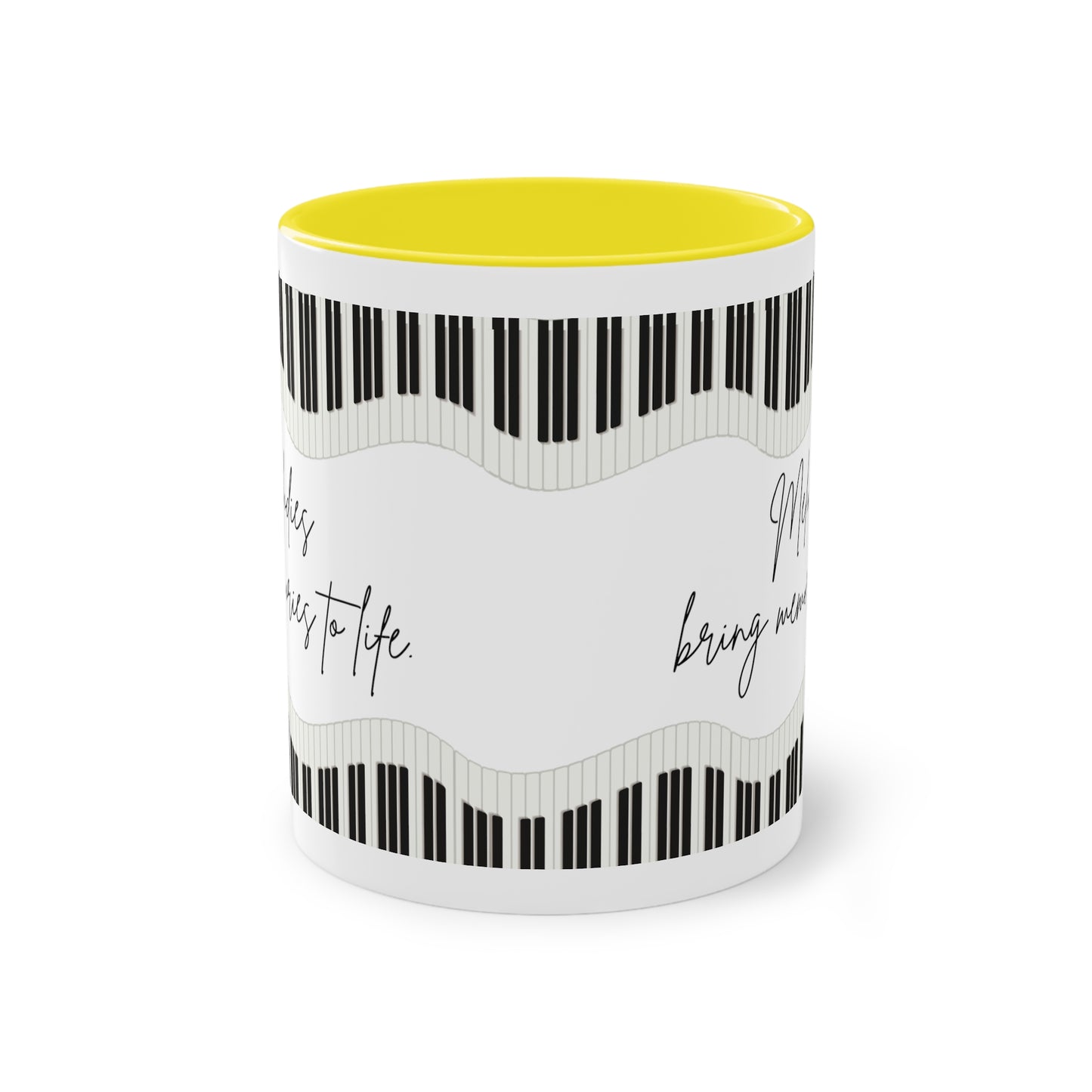 Melodies bring memories to life - Zwei-Ton-Kaffeetasse